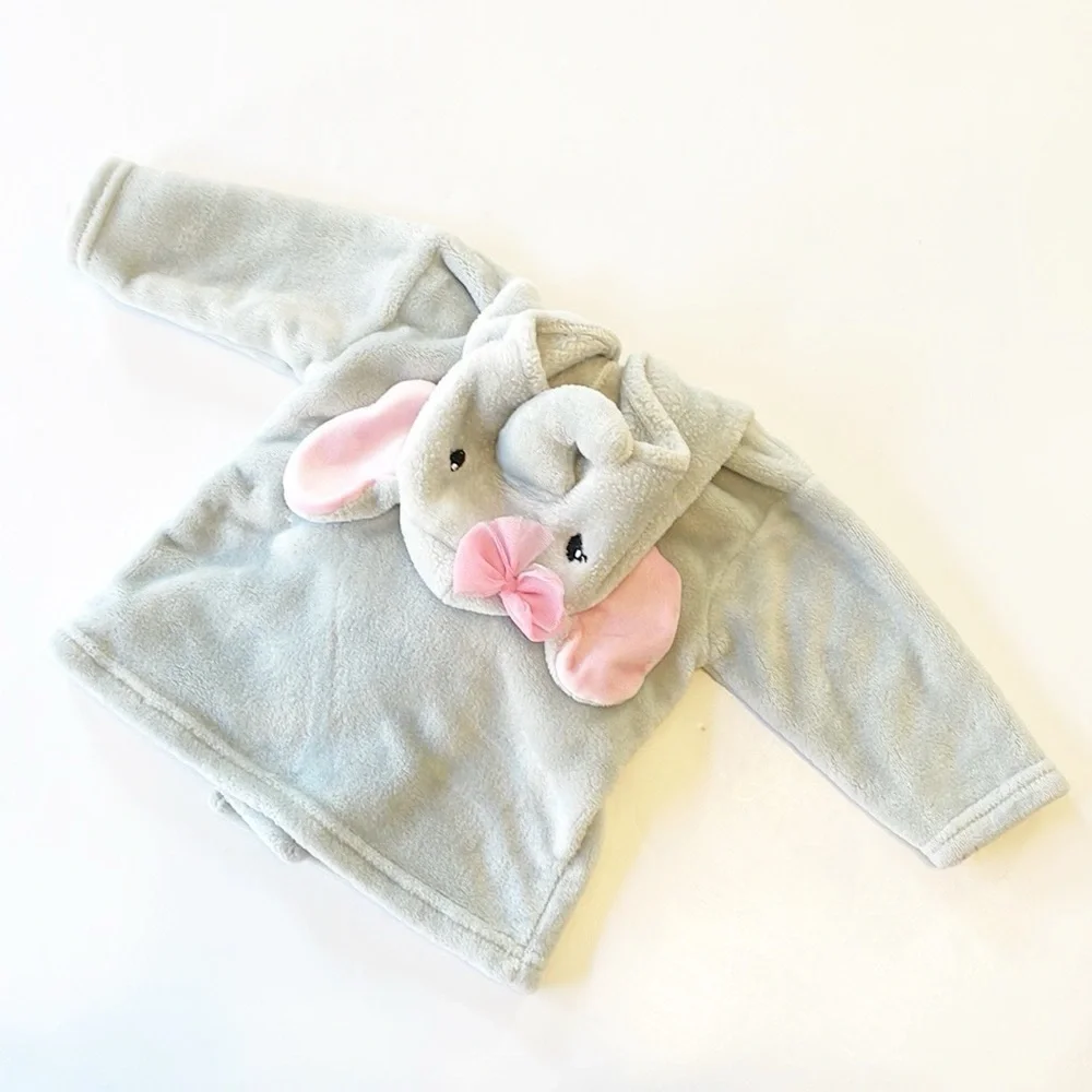 Hudson Baby fleece elephant baby robe